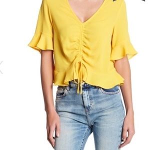 Elodie Elbow Sleeve Ruffled Top